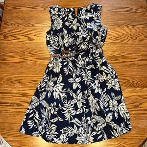 AGB Floral belted dress